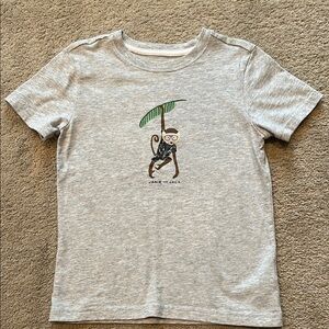 Janie and Jack Gray Monkey Graphic Kids T-Shirt